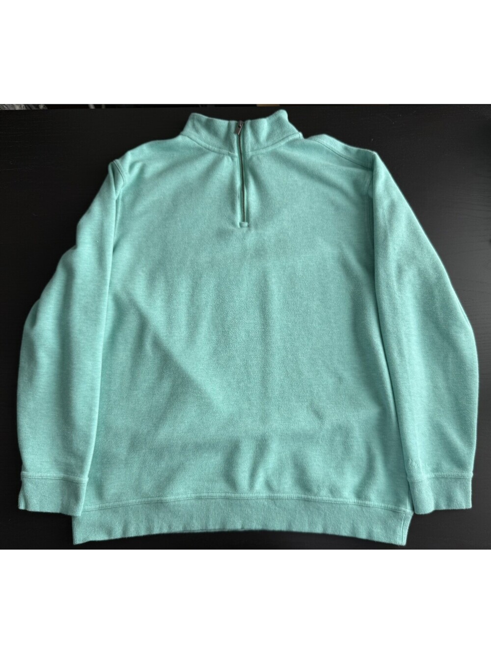 Walter Hagen 11 Majors Mens Large Teal Green 1/4 Zip Fleece Pullover Sweater